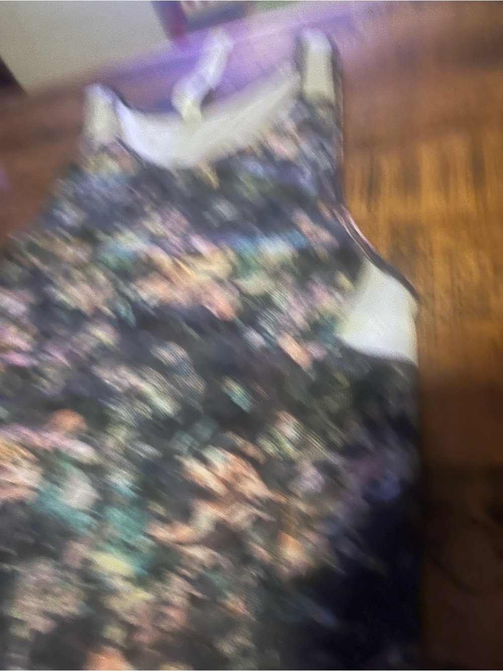 Lululemon Floral Tank Top in Black with Pastel Print size 2